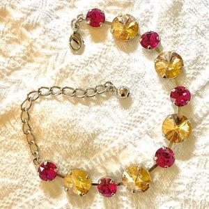 Fuchsia & Golden Shadow Bracelet